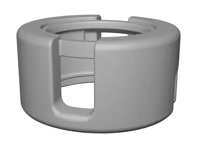 3D model for Slotted black plastic ring