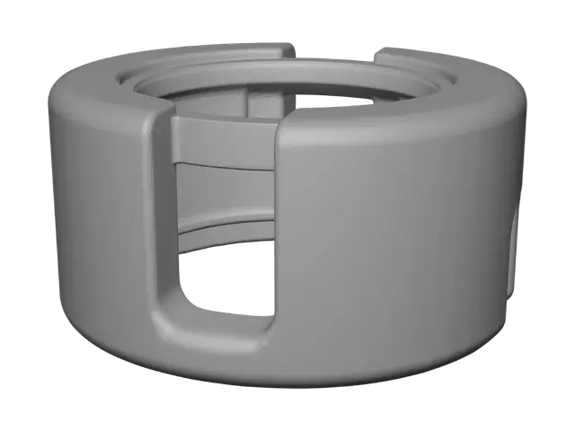 3D model for Slotted black plastic ring
