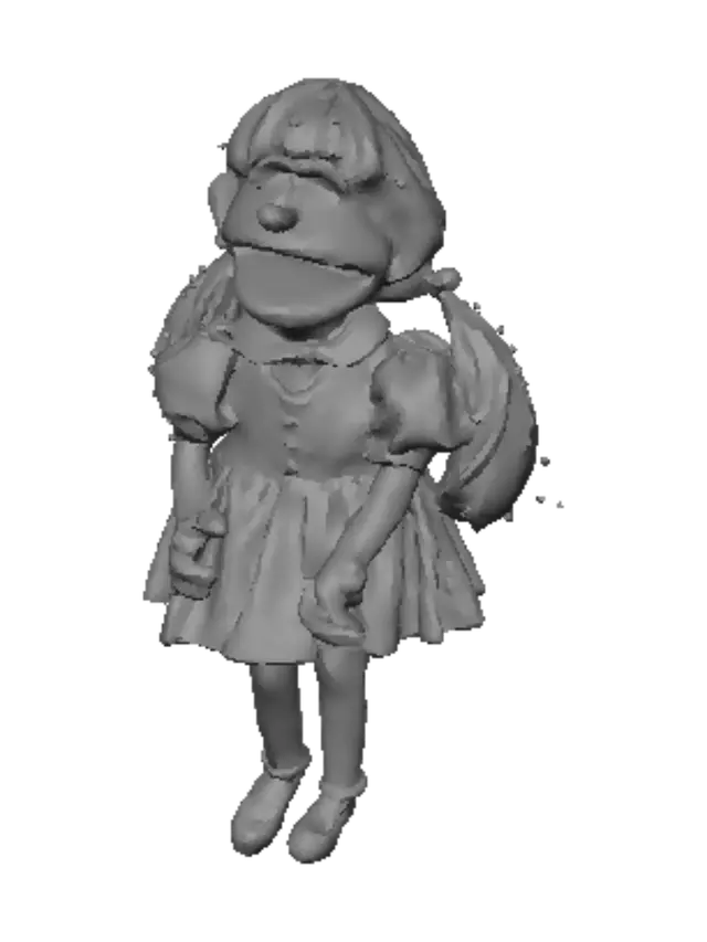 3D model for Green Muppet in Plaid Dress
