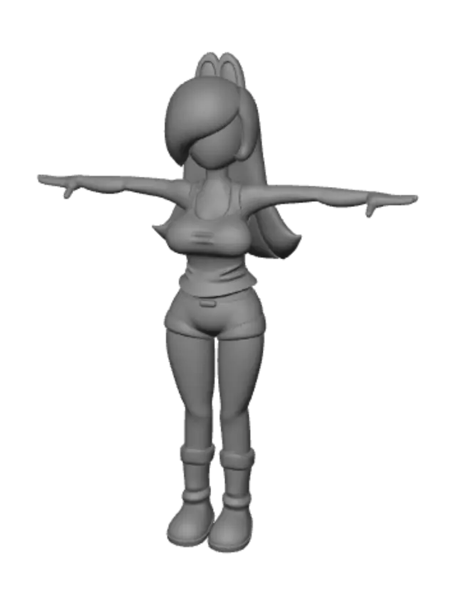 3D model for Sunny T-Pose Girl