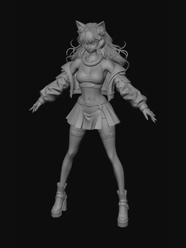 3D model for Pastel Neon Cybercat