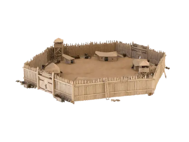 Frontier Fort 3D model, vytvořený pomocí AI