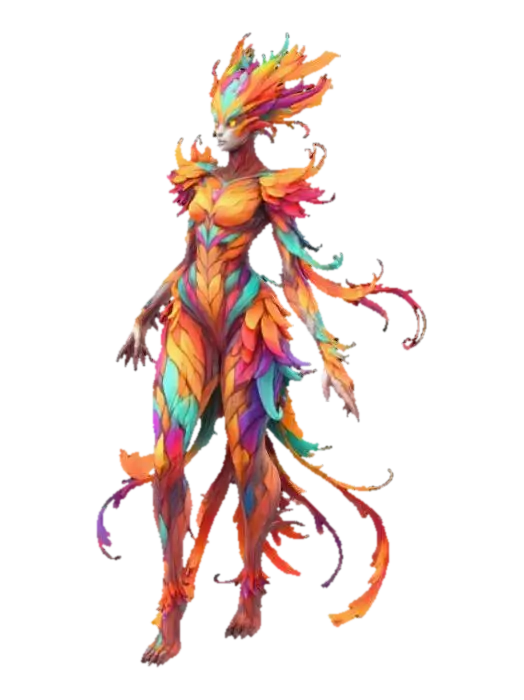 Elemental Aurora - Visuals 3D model, vytvořený pomocí AI
