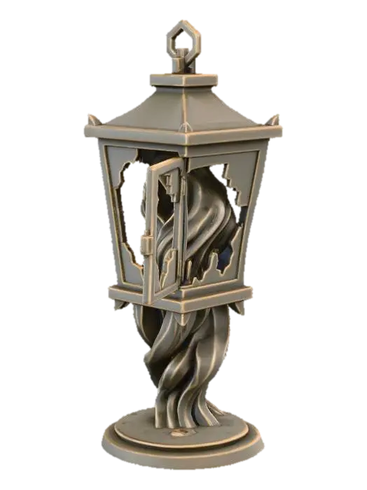 Spectral Lantern - Ghostly 3D model, vytvořený pomocí AI