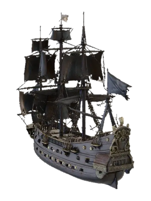 Pirate's Voyage - Sailing 3D model, vytvořený pomocí AI