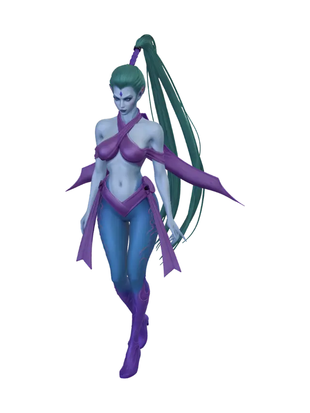 Modello 3D Azure Siren - Cg, generato dall’IA