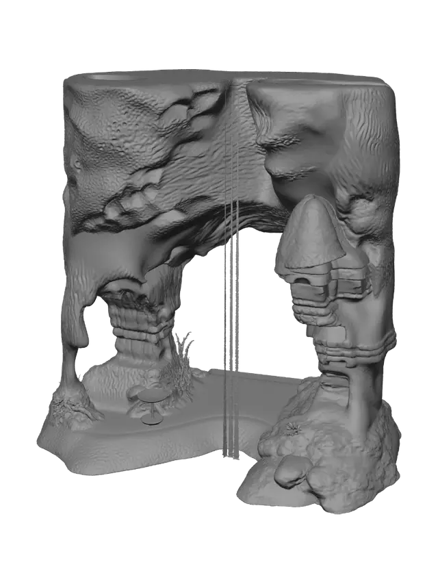 3D model for Cavern of the Azure Falls