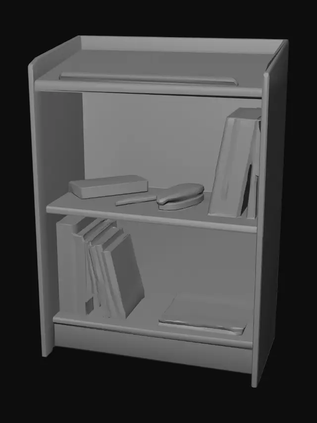 3D model for Wooden Bookcase