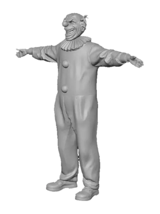 3D model for Clown in Blue Outfit