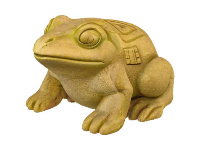 Ancient Frog Statue - Statues 3D model, vytvořený pomocí AI