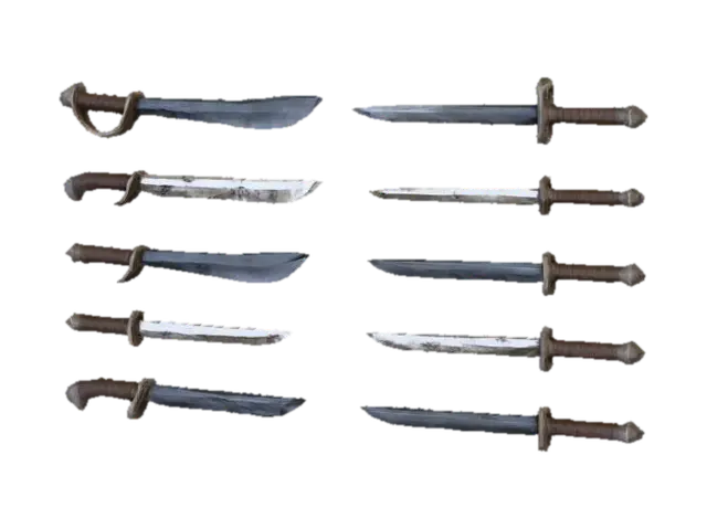 Fantasy Weapon Collection - Axes 3D model, vytvořený pomocí AI