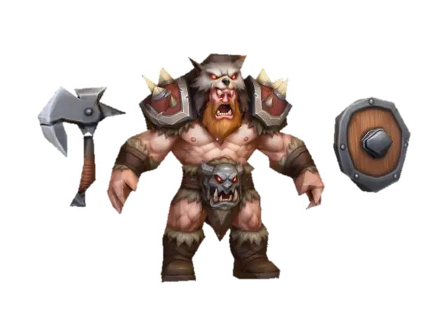 Werewolf Warrior 3D model, vytvořený pomocí AI