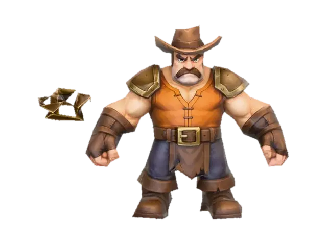 Cowboy Warrior - Brave 3D model, vytvořený pomocí AI