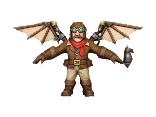 (flying unit) Sky Marshal 3D model, vytvořený pomocí AI