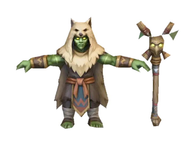 Shaman Acolyte (mage) - Roleplay 3D model, vytvořený pomocí AI