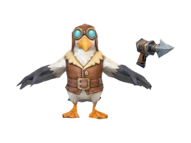 Aviator Gull 3D model, vytvořený pomocí AI