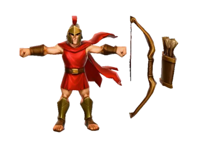 2.Spartan Archer (Ranged unit) Spartans (Elite Ancient Warriors) 3D model, vytvořený pomocí AI