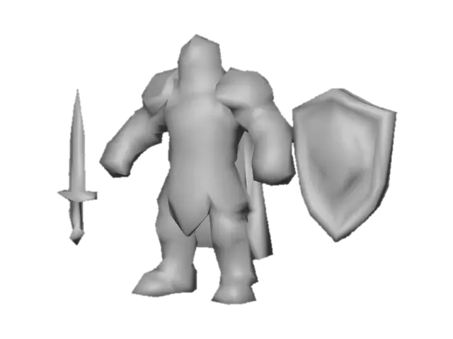 3D model for 1.Footman (Warrior) Crownguard (Medieval Humans)