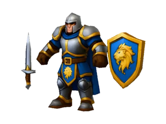 3D model for 1.Footman (Warrior) Crownguard (Medieval Humans)
