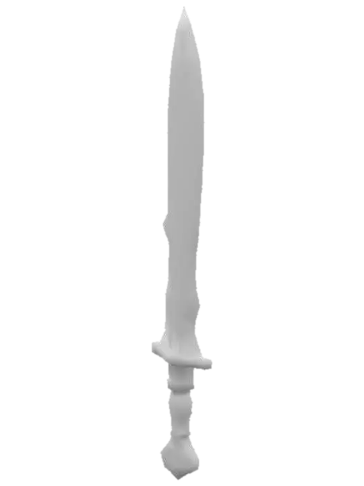 3D model for Tide-Caller Cutlass	Hilt is a nautilus shell; blade seems carved from frozen sea foam, flecked with salt crystals.,extremely detailed, high sharp resolution texture, hyperrealistic, 