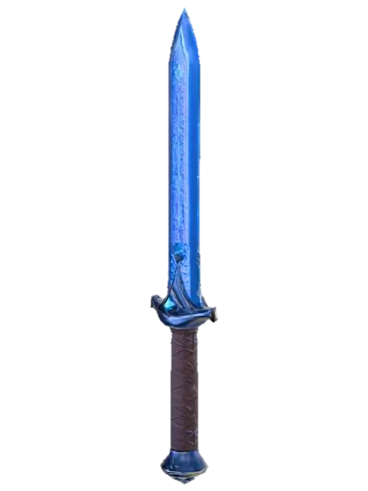 Star-Eater Falchion – midnight-blue steel flecked with pinpricks of silver that pulse… - Item 3D model, vytvořený pomocí AI