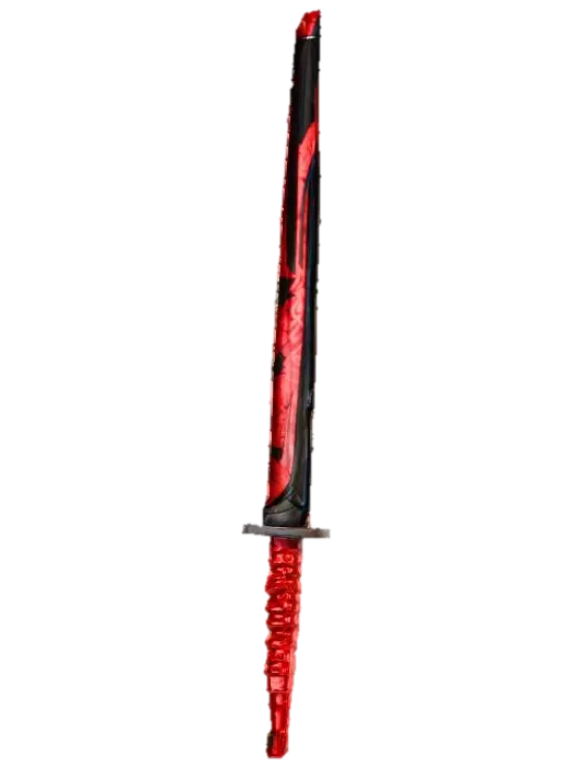 Thunder-Reed Katana – bamboo-patterned hamon crackles with tiny arcs of static with… - Wow 3D model, vytvořený pomocí AI