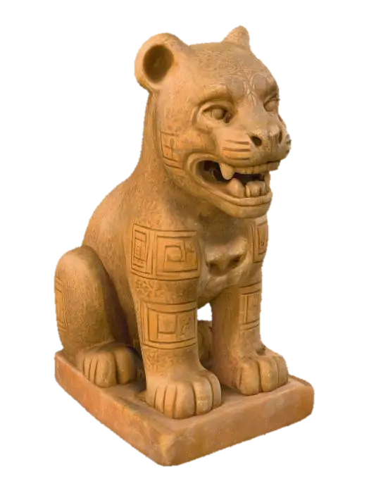Jaguar Guardian - Aztec 3D model, vytvořený pomocí AI