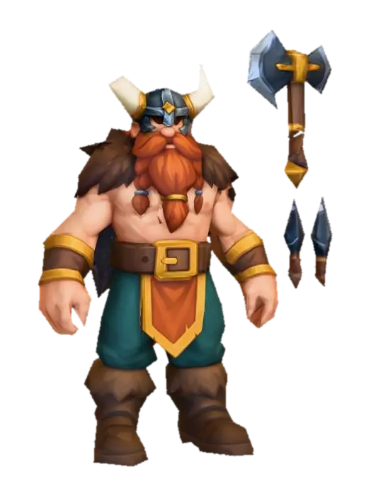 Viking Warrior - Nordic 3D model, vytvořený pomocí AI