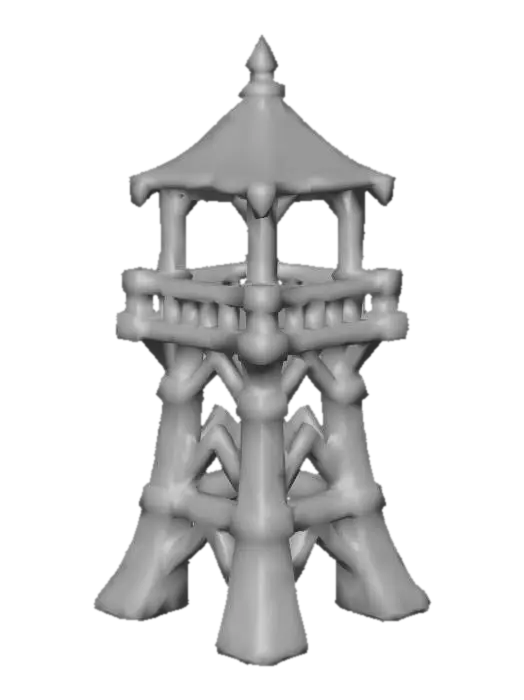 3D model for Wooden Watchtower