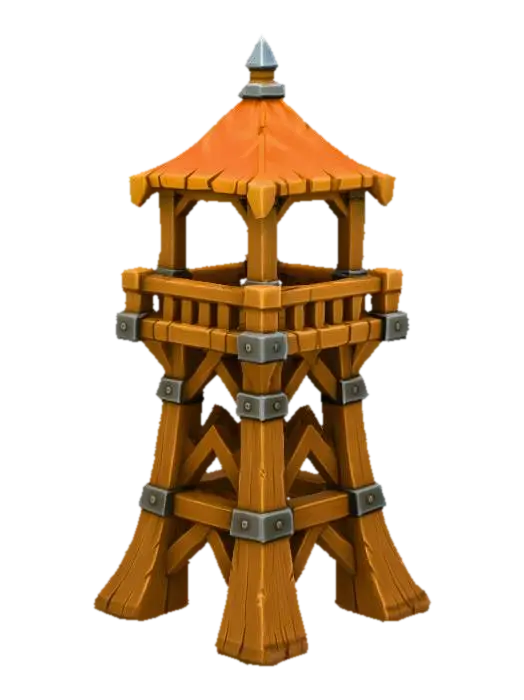 3D model for Wooden Watchtower