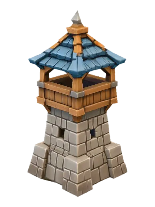 3D model for (tower building)2.Guard Tower(Tier 2) Crownguard (Medieval Humans)