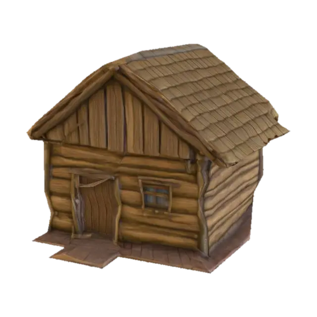 VIKING AGE HOUSE,LOW POLY - Scandinavian 3D model, vytvořený pomocí AI