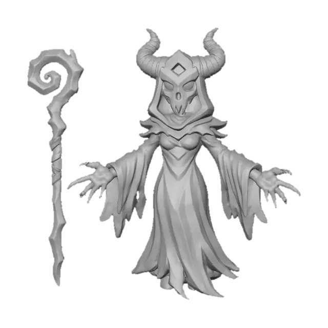 3D model for Dark Enchanter,Mephista the Deceiver (Hero) Role: Illusionist • Dark Magic • Control Description: A sly demon enchantress cloaked