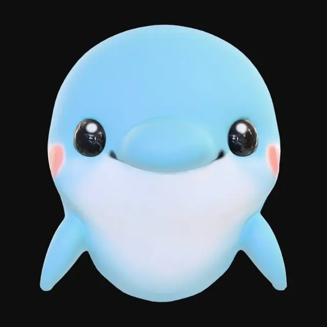 3D model for Blissful Dolphin