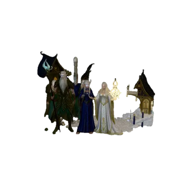 Moonlit Conclave of the Elven Court 3D model, vytvořený pomocí AI
