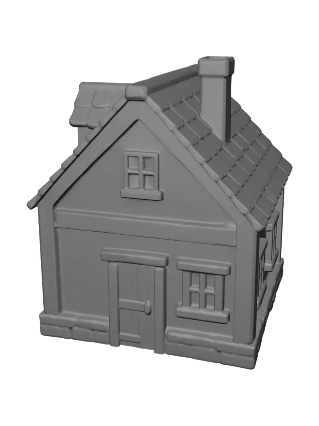 3D model for Terracotta Roof Cottage
