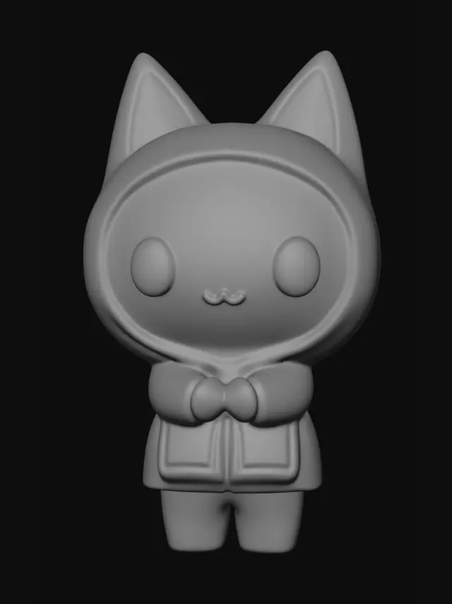 3D model for Blue Hoodie Kitty