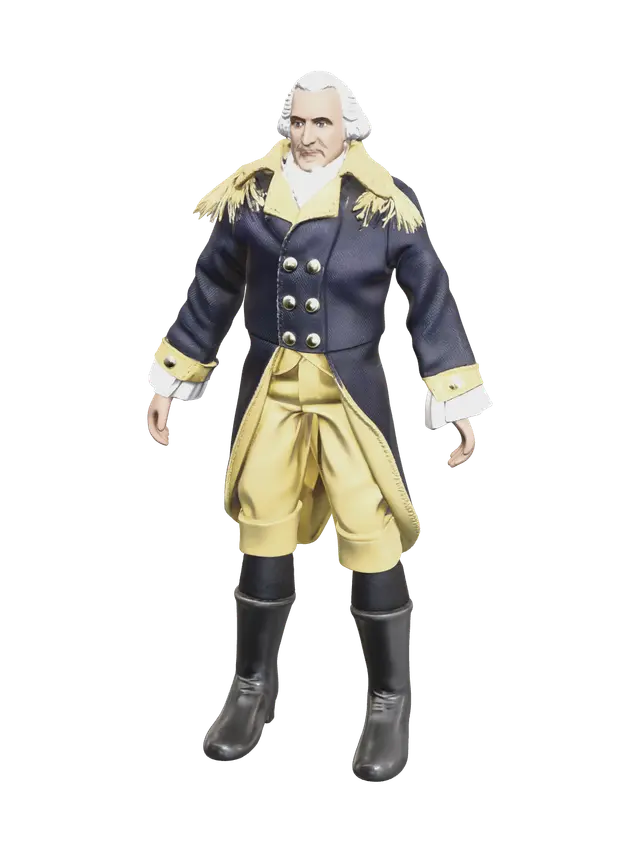 Modern Georgewashington - Framed 3D model, vytvořený pomocí AI