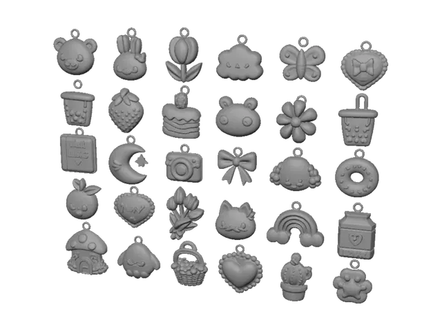 3D model for Pastel Kawaii Clay Charm Collection