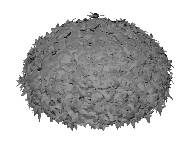 3D model for ultra realistic bush max of 10000 triangles