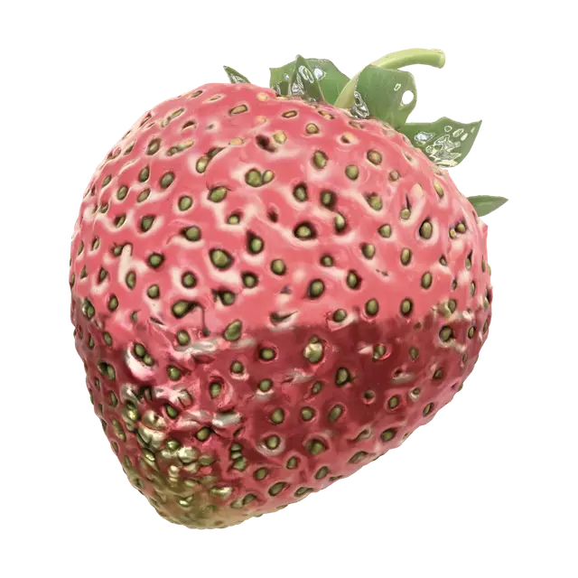 Realistic strawberry - Isolated 3D model, vytvořený pomocí AI