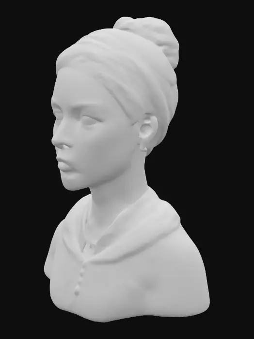 3D model for Girl with a Pearl Earring