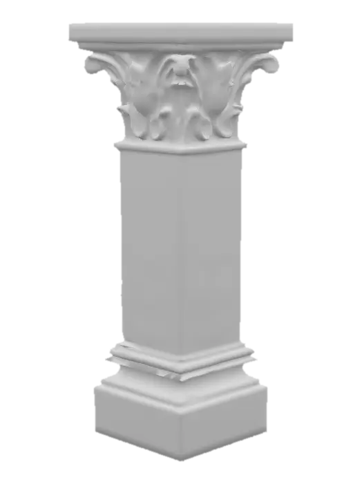 3D model for Ornate Stone Pedestal