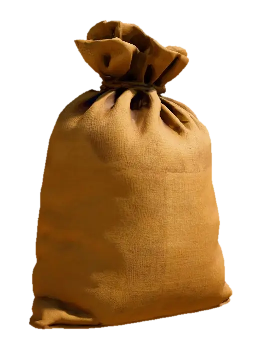 Burlap Sack - Bag 3D model, vytvořený pomocí AI