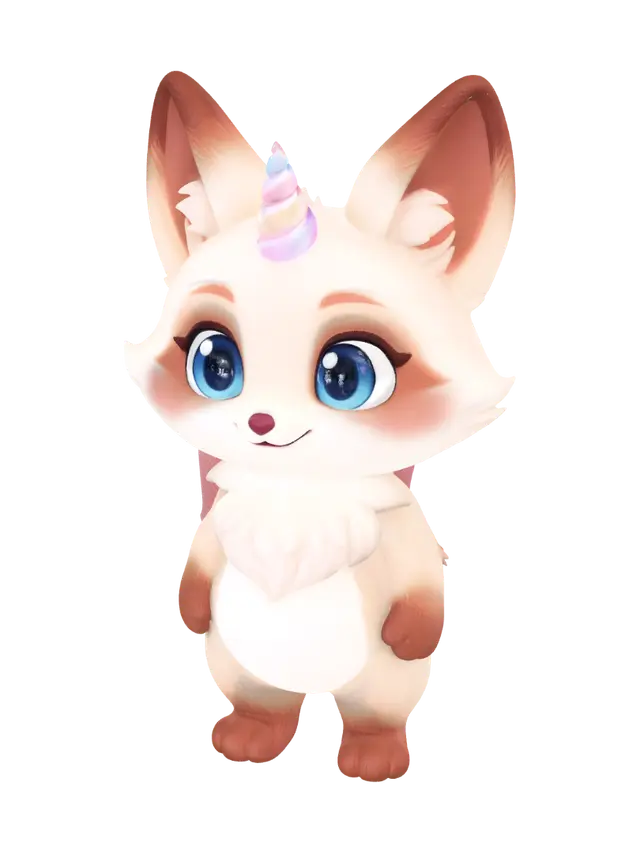 3D model for Pastel Unicorn Kitten