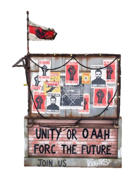 Revolutionary Billboard - Marketing 3D model, vytvořený pomocí AI