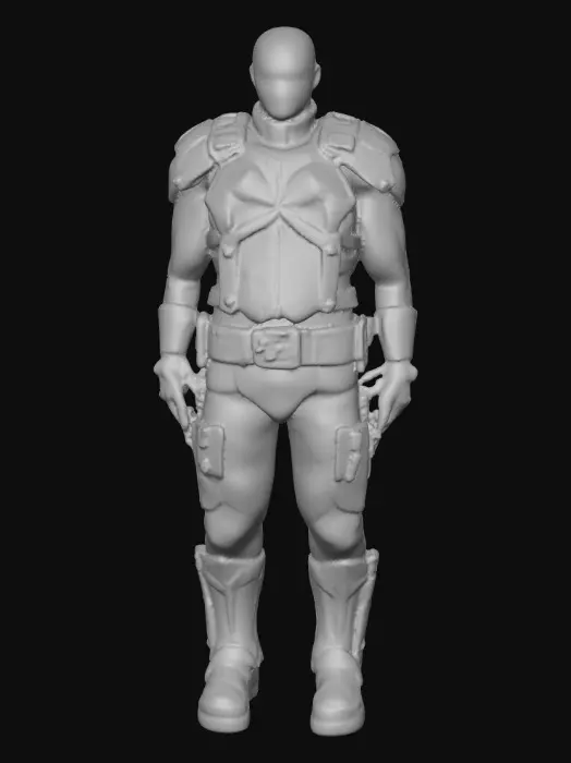 3D model for Dark geometric chestplate crafted from deep black iron mixed with obsidian shards. Angular armor panels reflect faint purple highlights and subtle cracks glowing with dim light. The design is rugged with layered square plating and thick shoulder guards shaped like beveled blocks. Chest center slightly recessed with embedded obsidian core. Brown leather straps cross the back with silver fasteners. Edges chipped and weathered, showing faint wear. Realistic PBR metal-stone-leather texture blend, moody cool lighting, Roblox-style chunky structure, detailed depth and surface roughness., #villain#