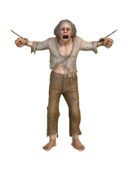 pendulum prisoner - Villian 3D model, vytvořený pomocí AI