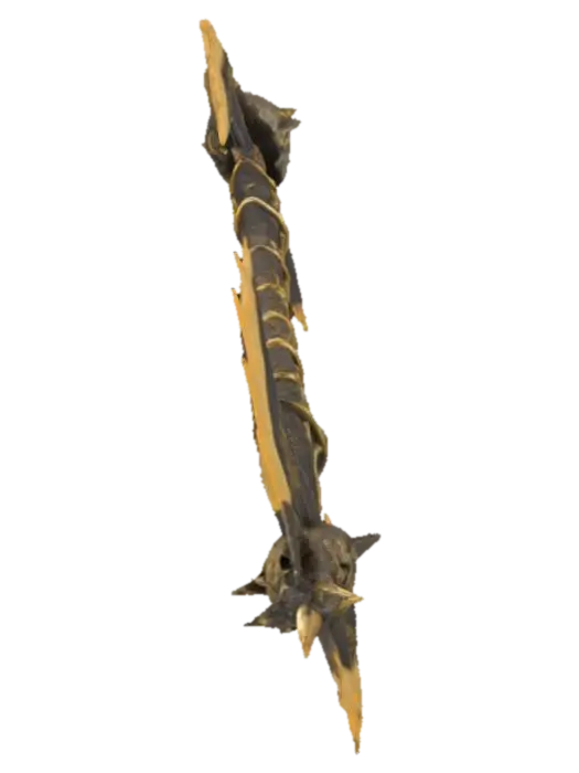 The object features a double-headed axe shape with intricate, wing-like,… - Doubleheaded 3D model, vytvořený pomocí AI