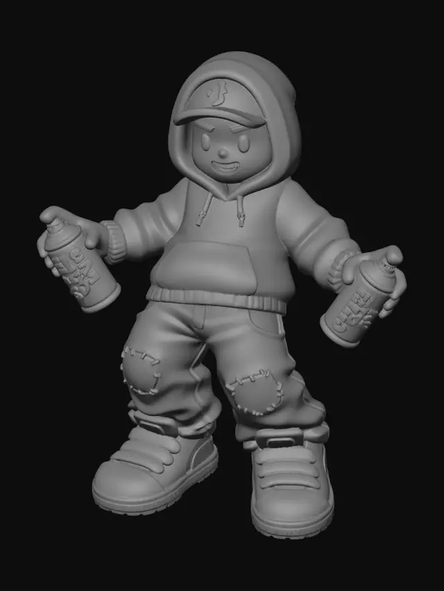 3D model for Street Art Kid